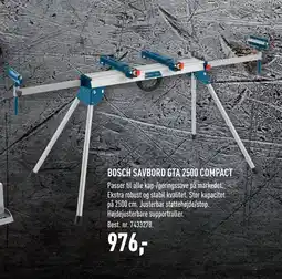 Johannes Fog BOSCH SAVBORD GTA 2500 COMPACT tilbud