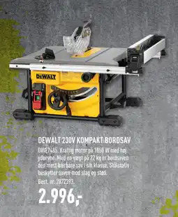 Johannes Fog DEWALT 230V KOMPAKT BORDSAV tilbud