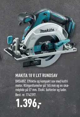 Johannes Fog MAKITA 18 V LXT RUNDSAV tilbud