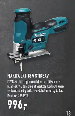 Johannes Fog MAKITA LXT 18 V STIKSAV tilbud