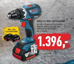 Johannes Fog BOSCH 18 V BORE-/SKRUEMASKINE tilbud
