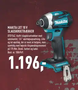 Johannes Fog MAKITA LXT 18 V SLAGSKRUETRÆKKER tilbud