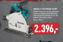 Johannes Fog MAKITA 2 X 18 V DYKSAV 165 MM tilbud