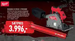 Johannes Fog MILWAUKEE 18 V DYKSAV + STYRESKINNE tilbud