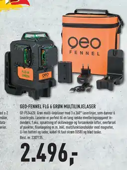 GEO-FENNEL FLG 6 GRØN MULTILINJELASER