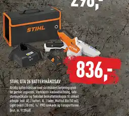 Johannes Fog STIHL GTA 26 BATTERIHÅNDSAV tilbud