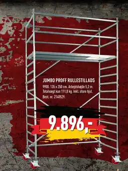 Johannes Fog JUMBO PROFF RULLESTILLADS tilbud