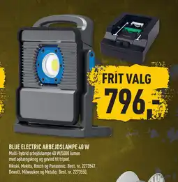 Johannes Fog BLUE ELECTRIC ARBEJDSLAMPE 40 W tilbud