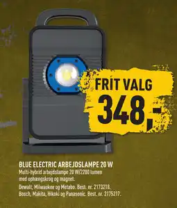 BLUE ELECTRIC ARBEJDSLAMPE 20 W