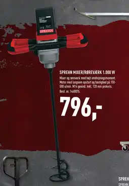 Johannes Fog SPREHN MIXER/RØREVÆRK 1.000 W tilbud