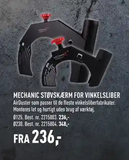Johannes Fog MECHANIC STØVSKÆRM FOR VINKELSLIBER tilbud
