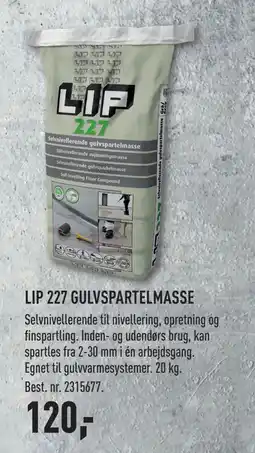 Johannes Fog LIP 227 GULVSPARTELMASSE tilbud