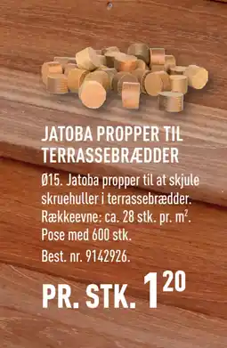 JATOBA PROPPER TIL TERRASSEBRÆDDER