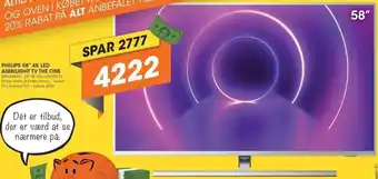 Expert Philips 58" 4K Led Ambilight Tv The One 58PUS8535 tilbud