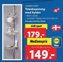 Lidl Teleskopstang med hylder tilbud