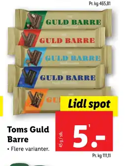 Lidl Toms Guld Barre tilbud