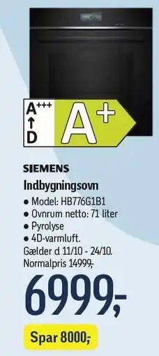Føtex Indbygningsovn tilbud
