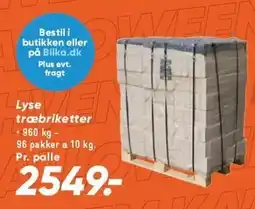 Bilka Lyse træbriketter tilbud