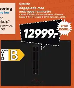 Bilka Kogeplade med indbygget emhætte tilbud