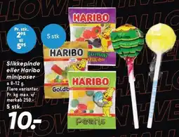 Bilka Slikkepinde eller Haribo miniposer tilbud