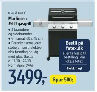 Føtex Martinsen 3500 gasgrill tilbud