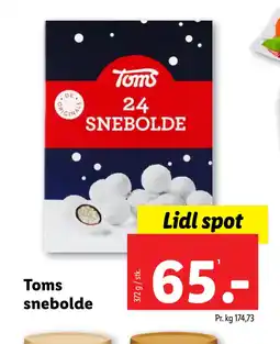 Lidl Toms snebolde tilbud