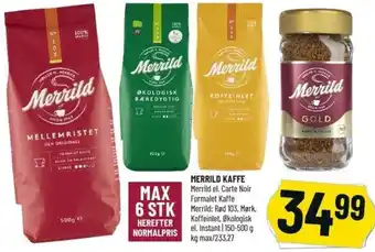 Løvbjerg Merrild Kaffe 150-500 g tilbud