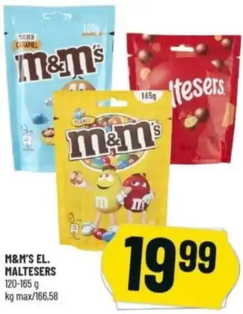 Løvbjerg M&M's El Maltesers 120-165 tilbud