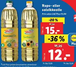 Lidl Raps- eller solsikkeolie tilbud