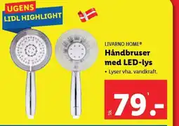 Lidl LIVARNO HOME® Håndbruser med LED-lys tilbud