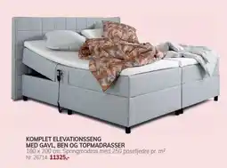 Daells Bolighus KOMPLET ELEVATIONSSENG MED GAVL, BEN OG TOPMADRASSER tilbud