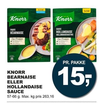 Let-Køb Knorr bearnaise eller hollandaise sauce tilbud