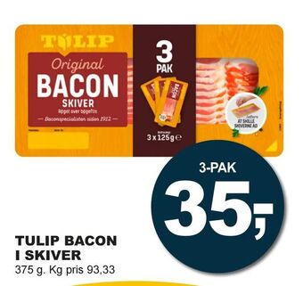Let-Køb Tulip bacon i skiver tilbud