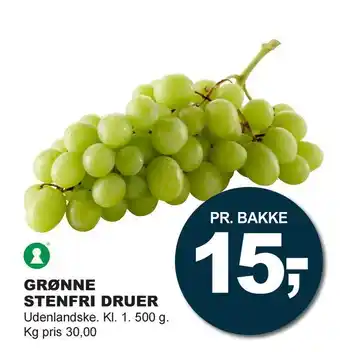 Grønne stenfri druer