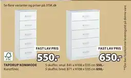 JYSK TAPDRUP KOMMODE tilbud