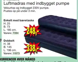 Harald Nyborg Luftmadras med indbygget pumpe tilbud