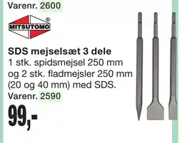 Harald Nyborg SDS mejselsæt 3 dele tilbud