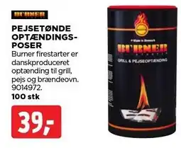 jem & fix BURNER PEJSETØNDE OPTÆNDINGSPOSER tilbud