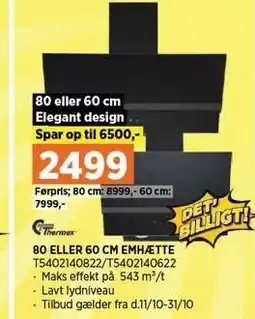Power 80 ELLER 60 CM EMHÆTTE tilbud