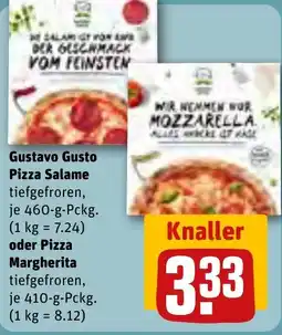 REWE DE Gustavo gusto pizza salame tilbud