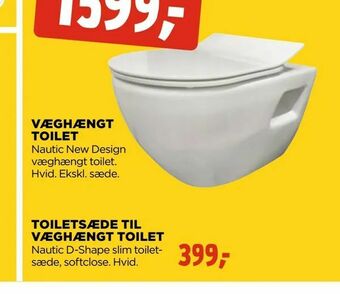 jem & fix Toiletsæde til væghængt toilet tilbud