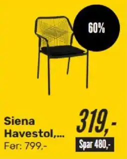 My Home Siena havestol tilbud