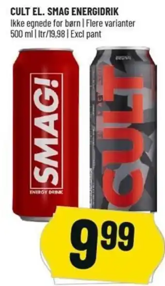 Cult El. Smag Energidrink 500 ml