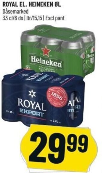 Løvbjerg Royal El. Heineken Øl 33 cl tilbud