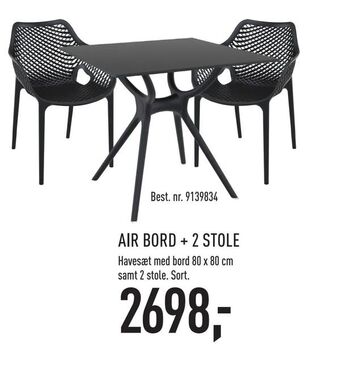 Johannes Fog Air bord + 2 stole tilbud