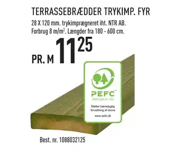 Johannes Fog Terrassebrædder trykimp. fyr tilbud