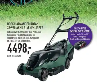 Bosch advanced rotak 36-950 akku plæneklipper