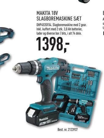 Johannes Fog Makita 18v slagboremaskine sæt tilbud