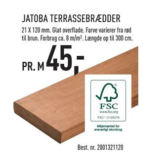 Johannes Fog Jatoba terrassebrædder tilbud