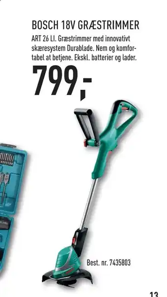 Johannes Fog Bosch 18v græstrimmer tilbud